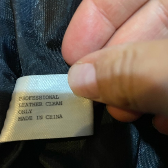 Black leather jacket vintage size small - Picture 5 of 6